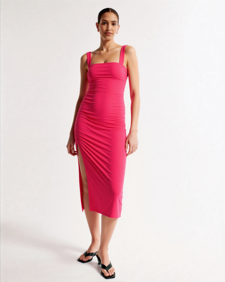 Kaelani Pleated Midi Dress