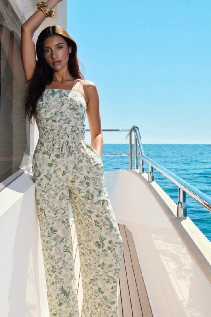 Soita Printed jumpsuit in OffWhite