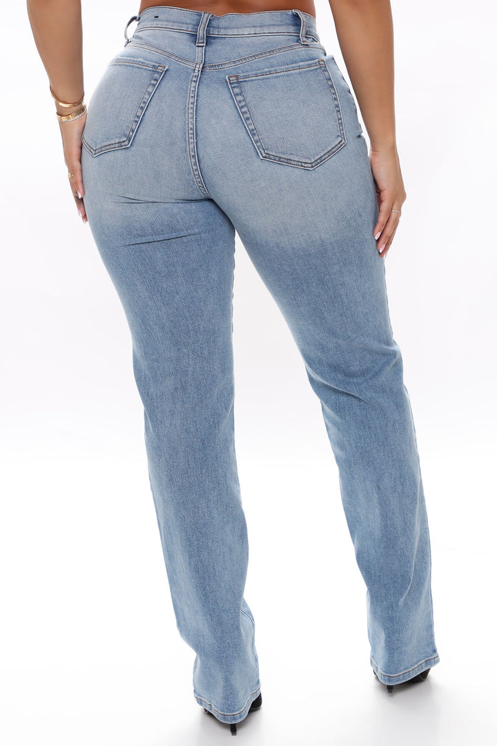 Kyla Straight Leg Jeans Light Blue Wash