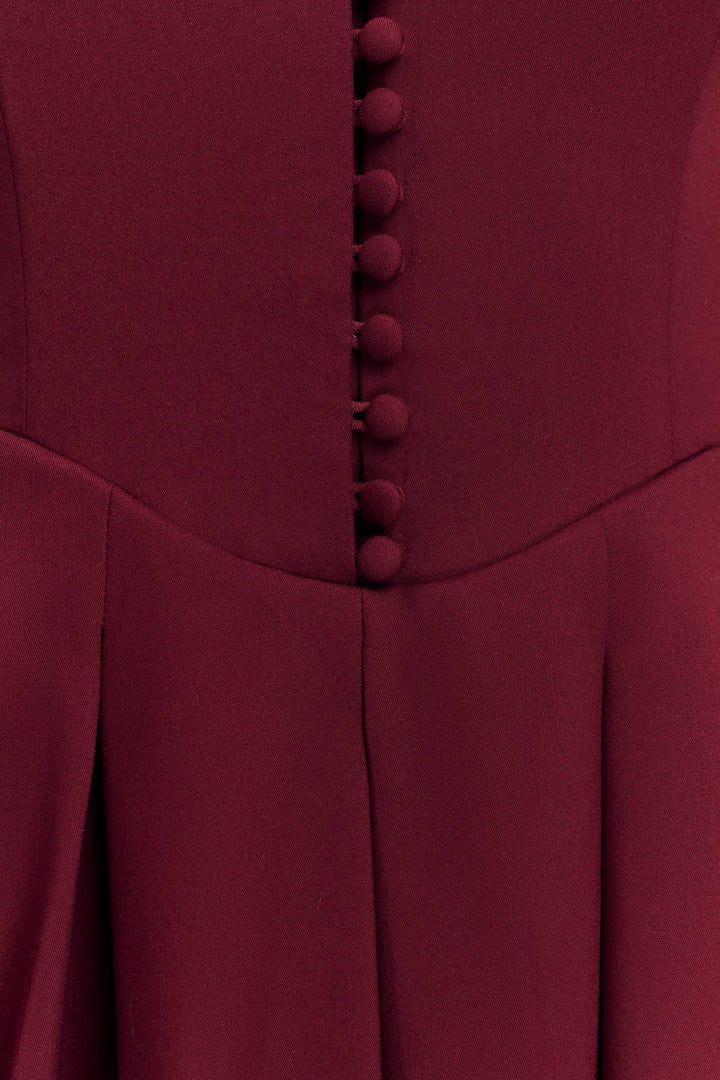 Nonna Sleeveless Midi Dress in Wine