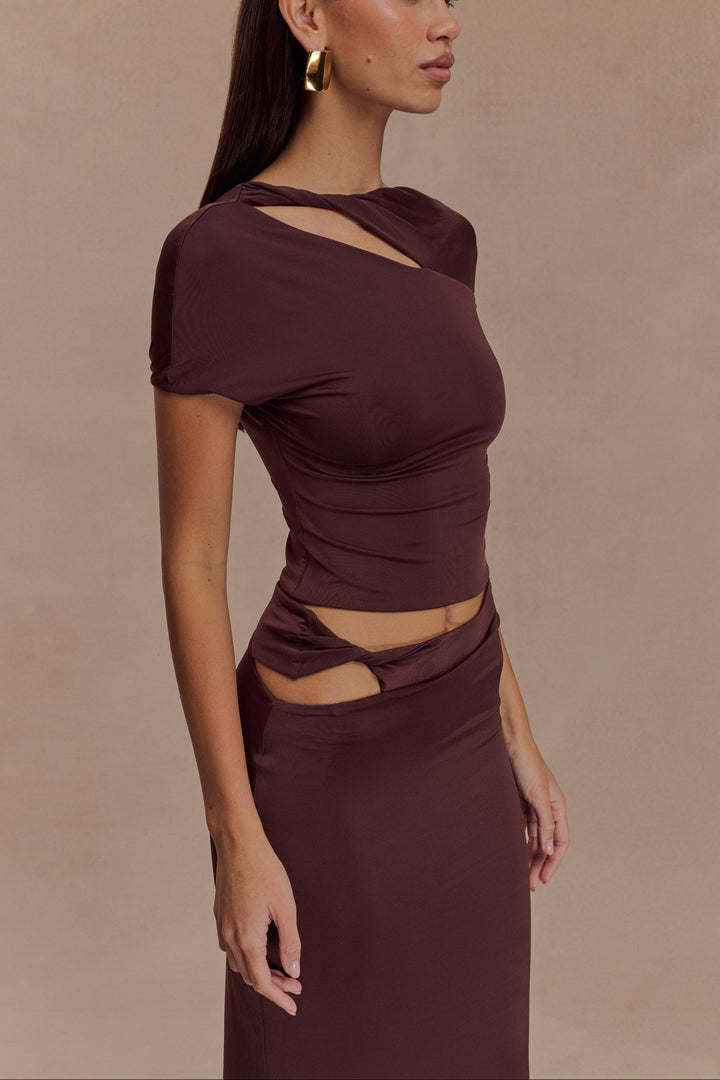 Lucia Slinky Twist Top & Maxi Skirt Set