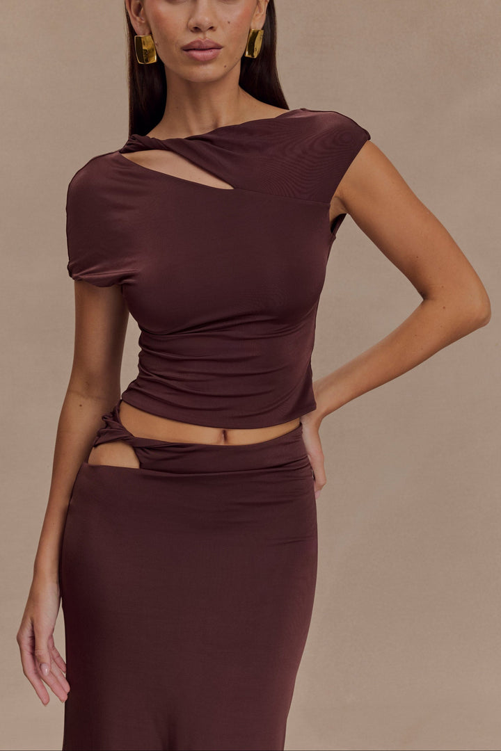 Lucia Slinky Twist Top & Maxi Skirt Set