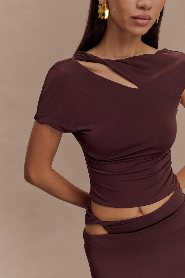 Lucia Slinky Twist Top & Maxi Skirt Set