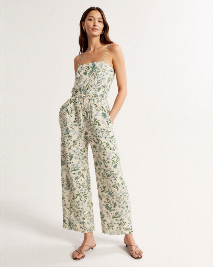 Soita Printed jumpsuit in OffWhite