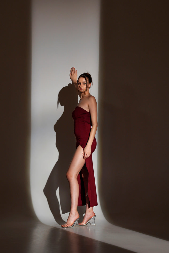 RACHEL Maxi Split Front Dress