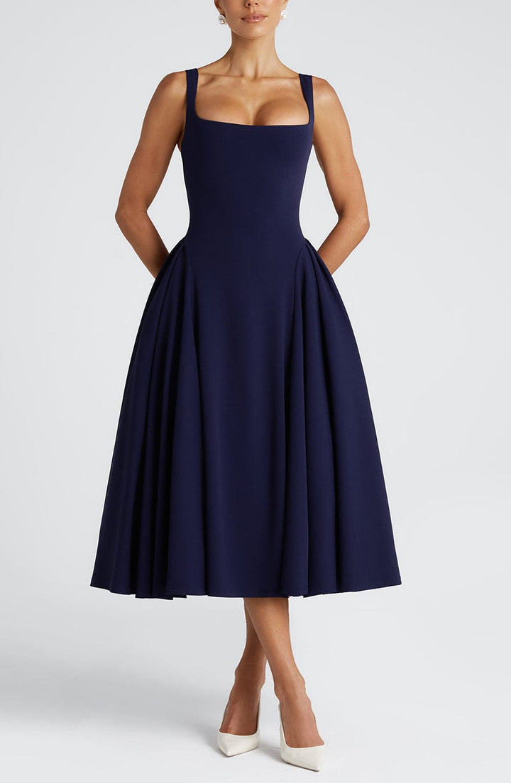 Pavlina Midi Dress in Wine