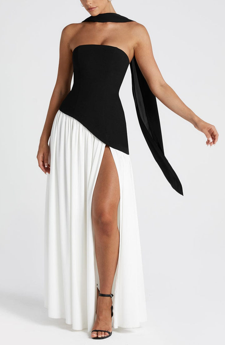 Orlina Maxi Dress - Black/White