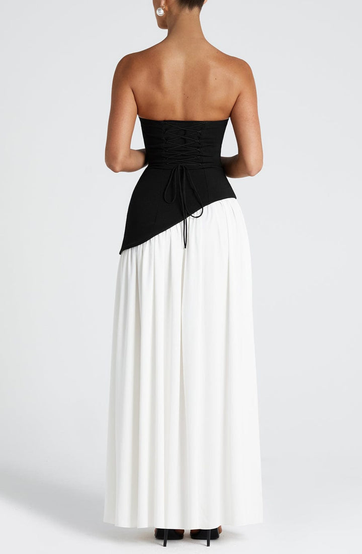 Orlina Maxi Dress - Black/White