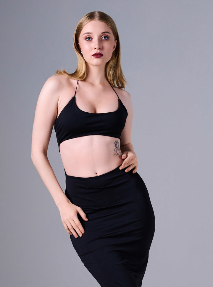 Sienna Cut Out Maxi Dress in Black
