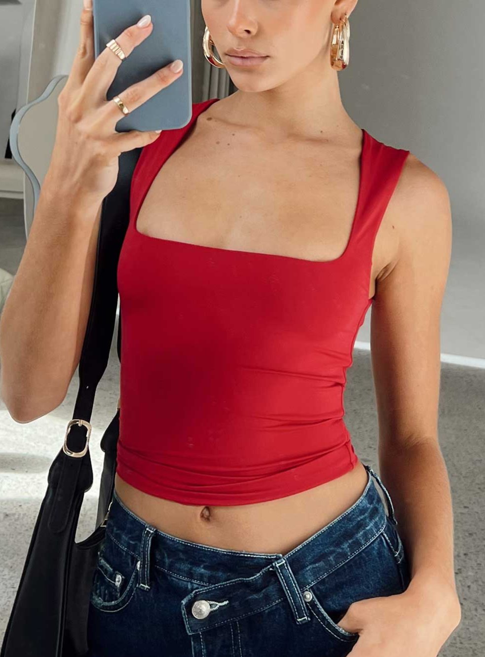 Tamsin Back in time top red