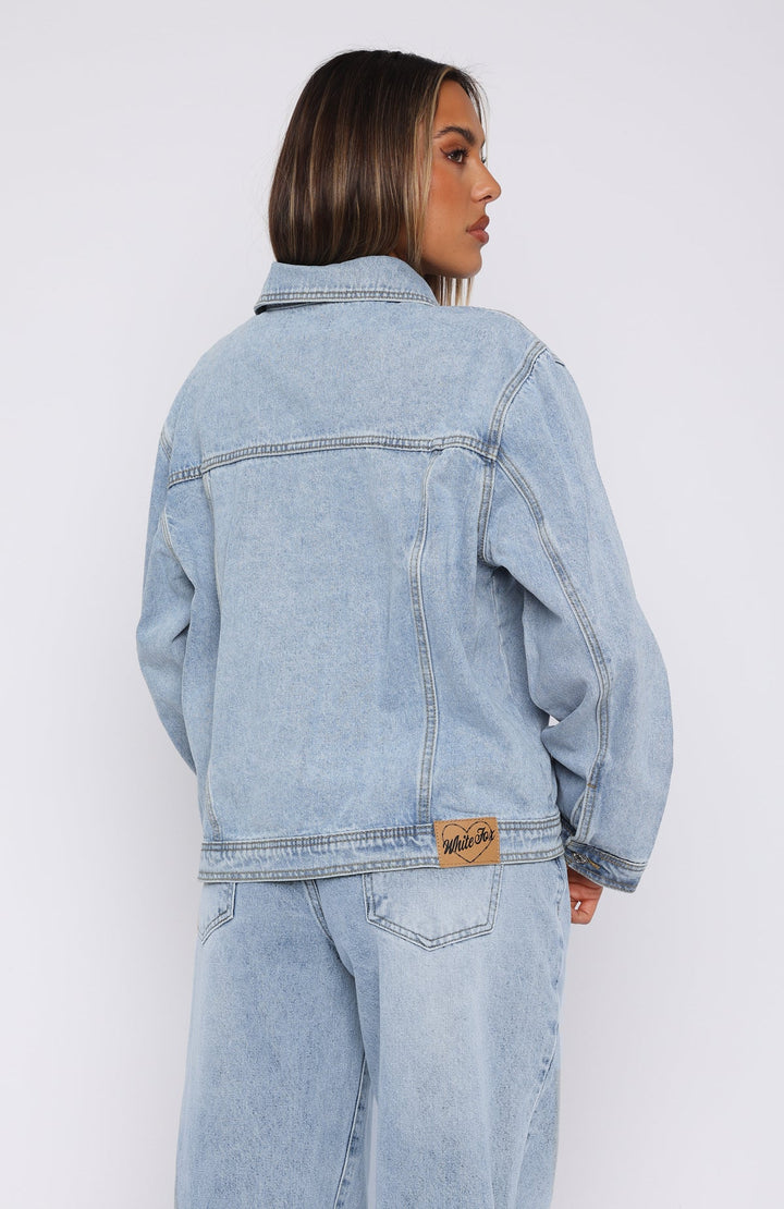 Brielle Denim Jacket Acid Wash in Blue