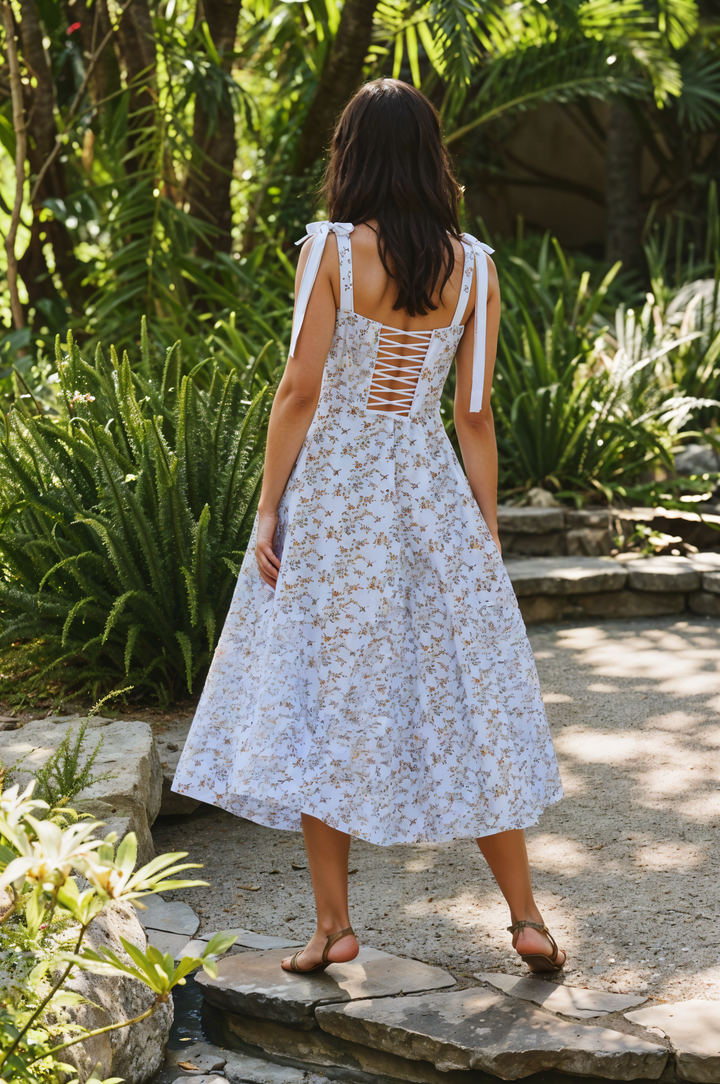 Grace midi Sundress in Blue