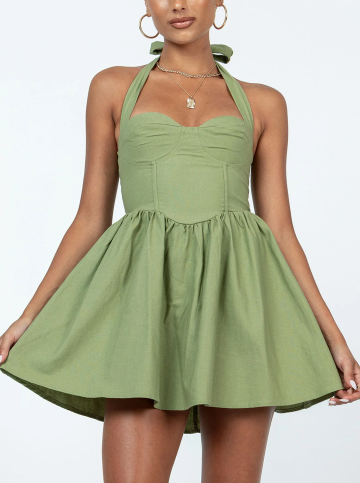 ZANA MINI DRESS IN SAGE