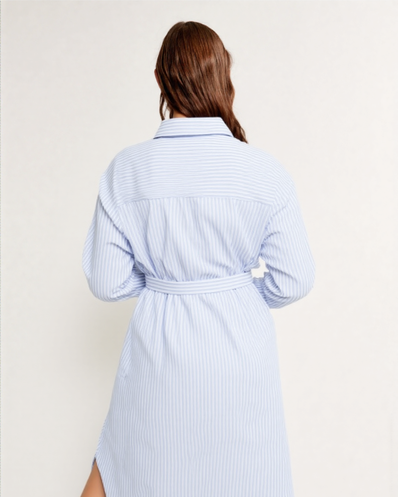 Elora Linen-blend shirt midi dress