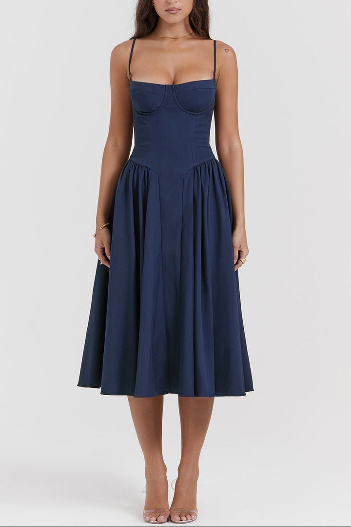 Hannah Midi Dress in Red