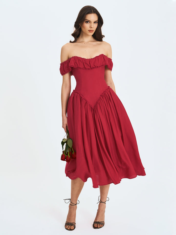Country Darling Midi Flare Dress