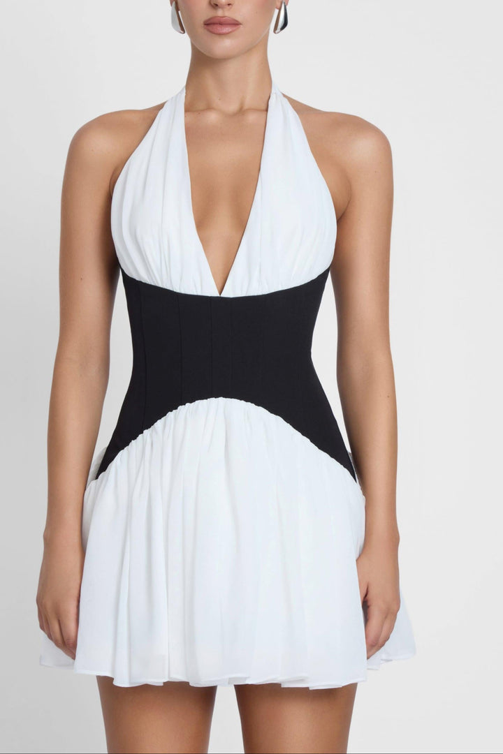 Rhea Contrast Corset Mini Dress