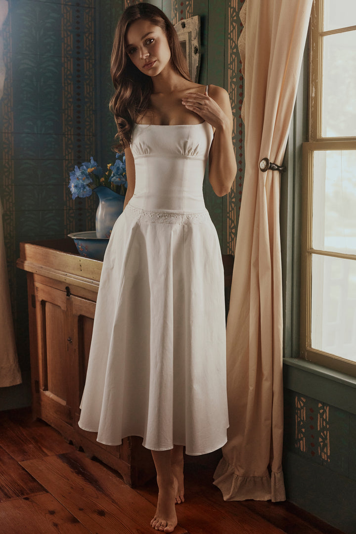 Pearl Bloom Midi Dress