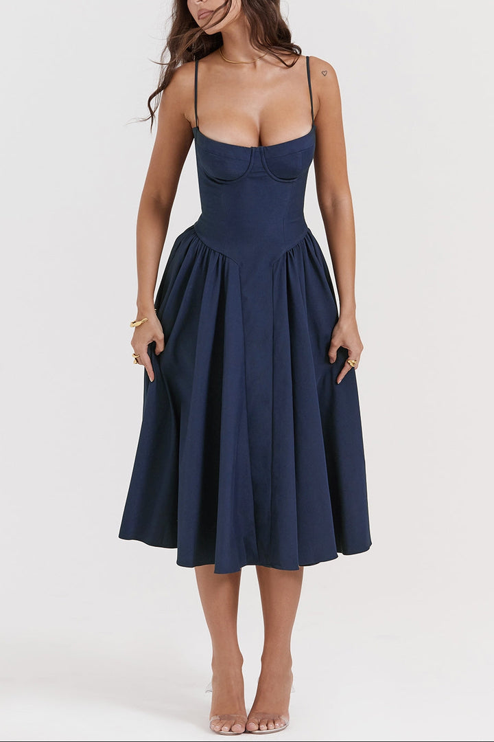 Hannah Midi Dress in Red