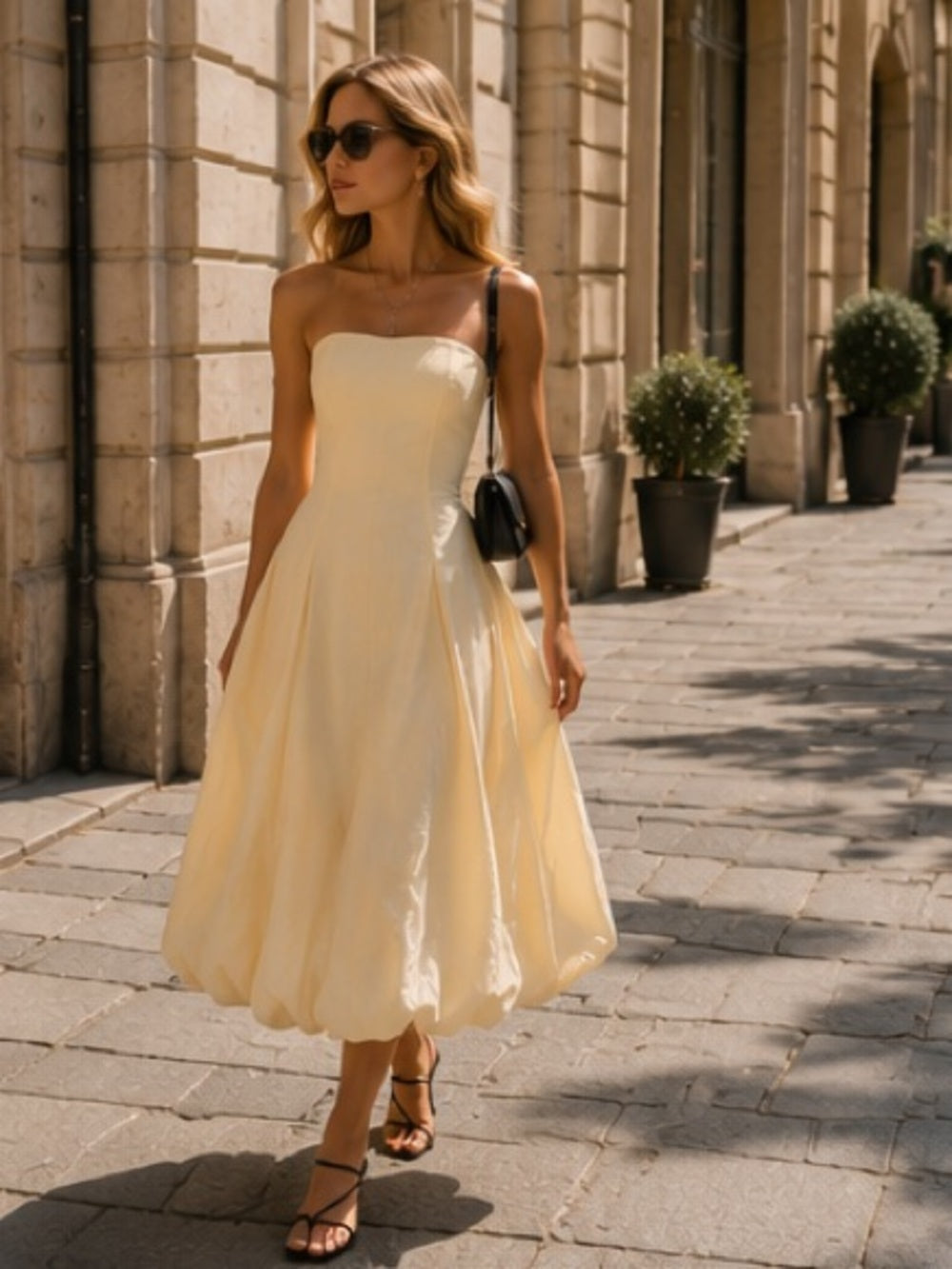 Juliette Bubble Hem Midi Dress