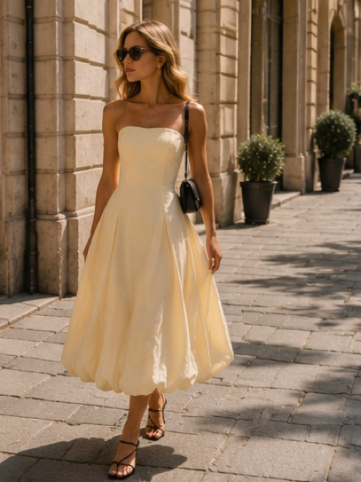 Juliette Bubble Hem Midi Dress