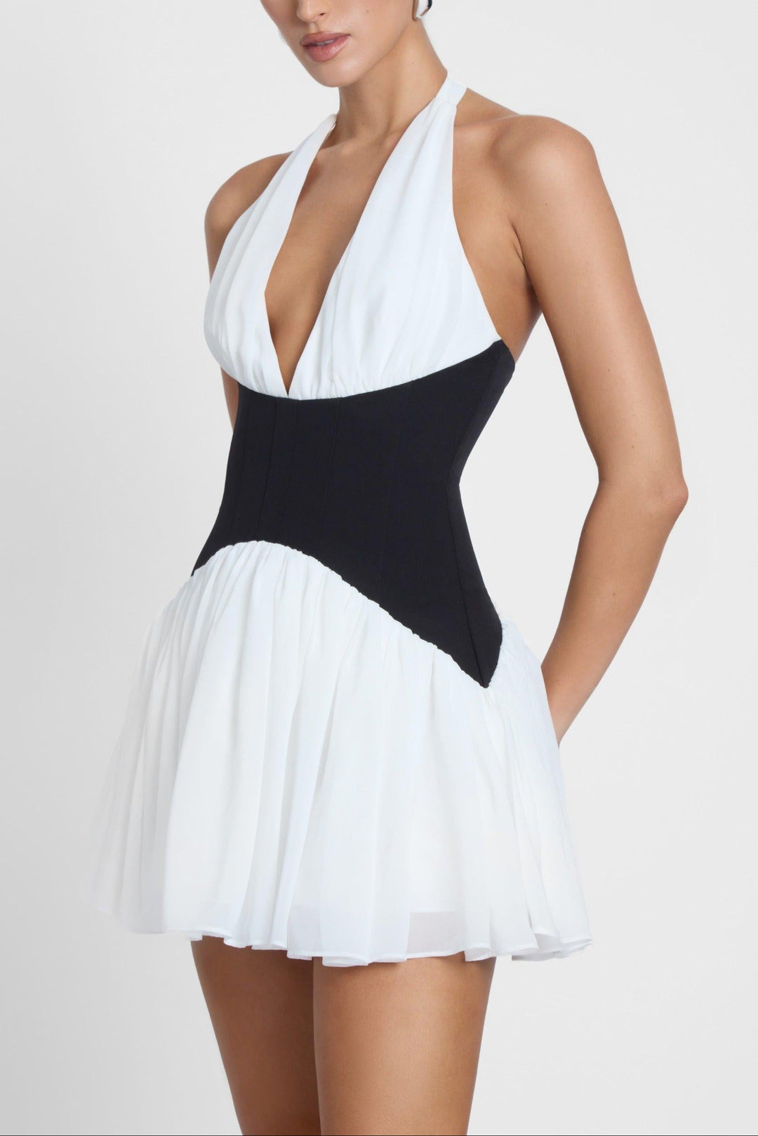 Rhea Contrast Corset Mini Dress