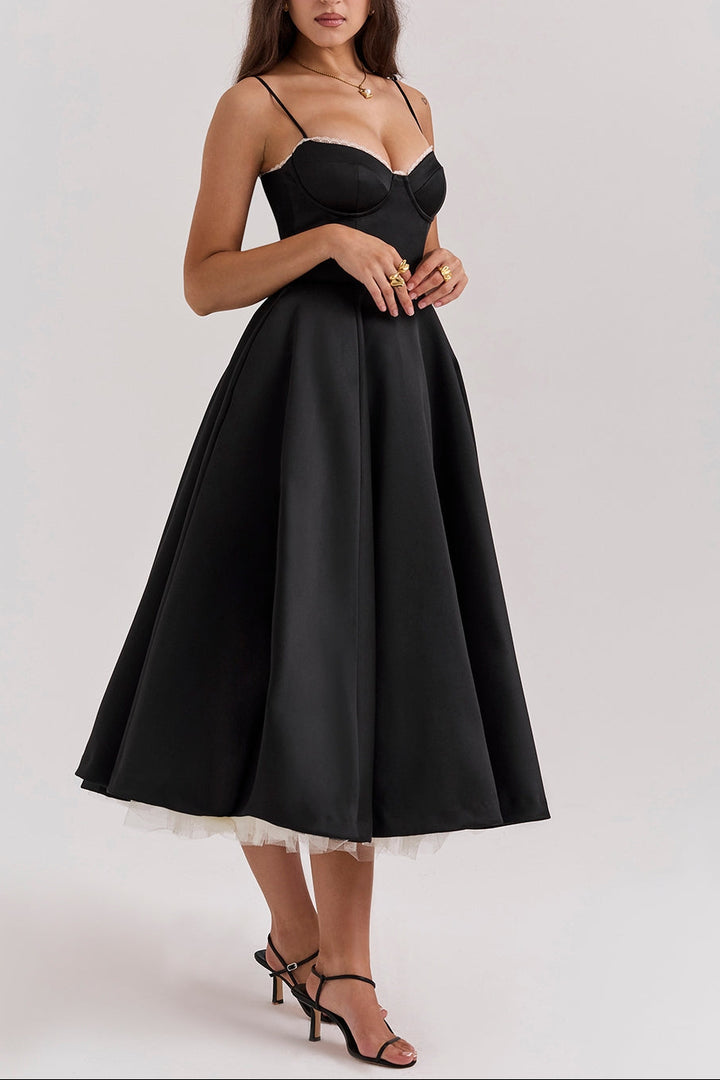 Molly Midi Dress in maroon