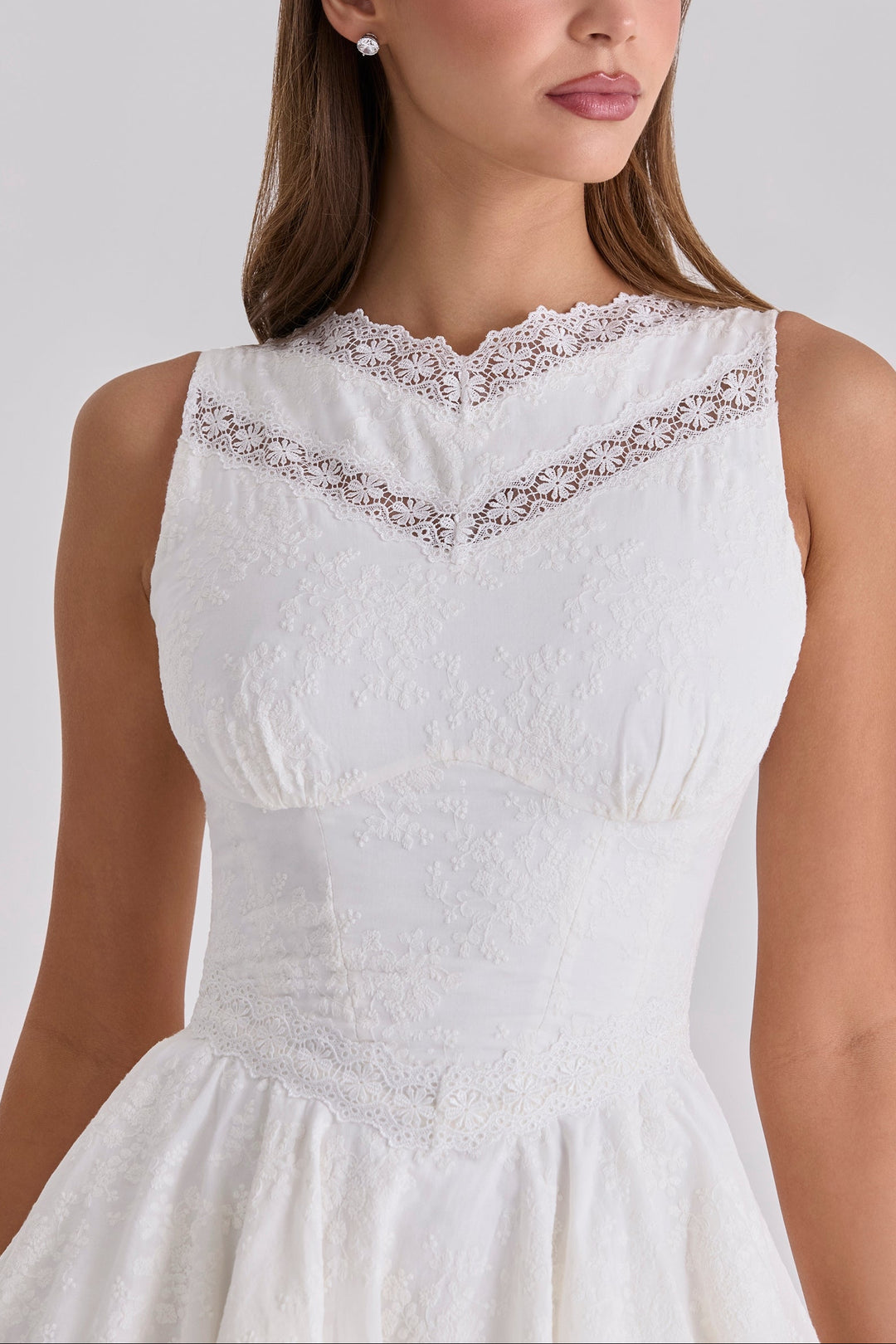 Sophia Ivory Grace Midi Dress