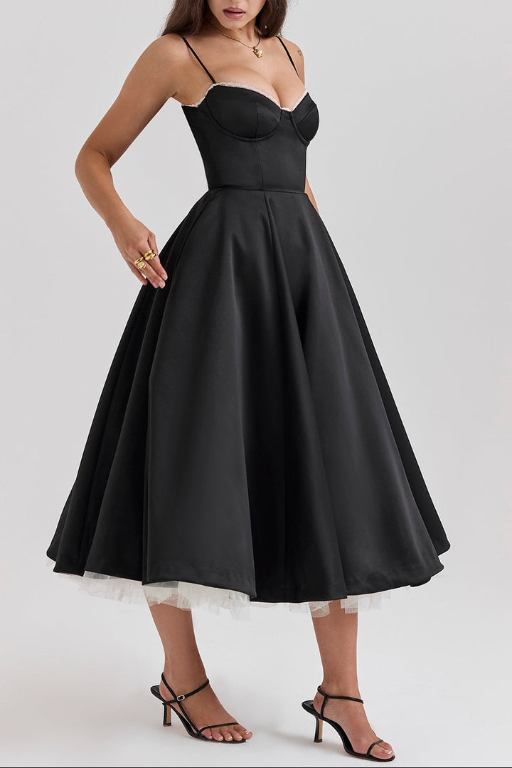 Molly Midi Dress in maroon