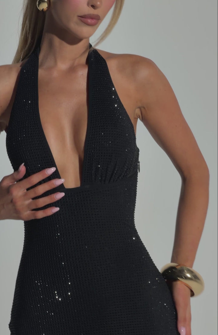 Starlight Siren Halter Gown