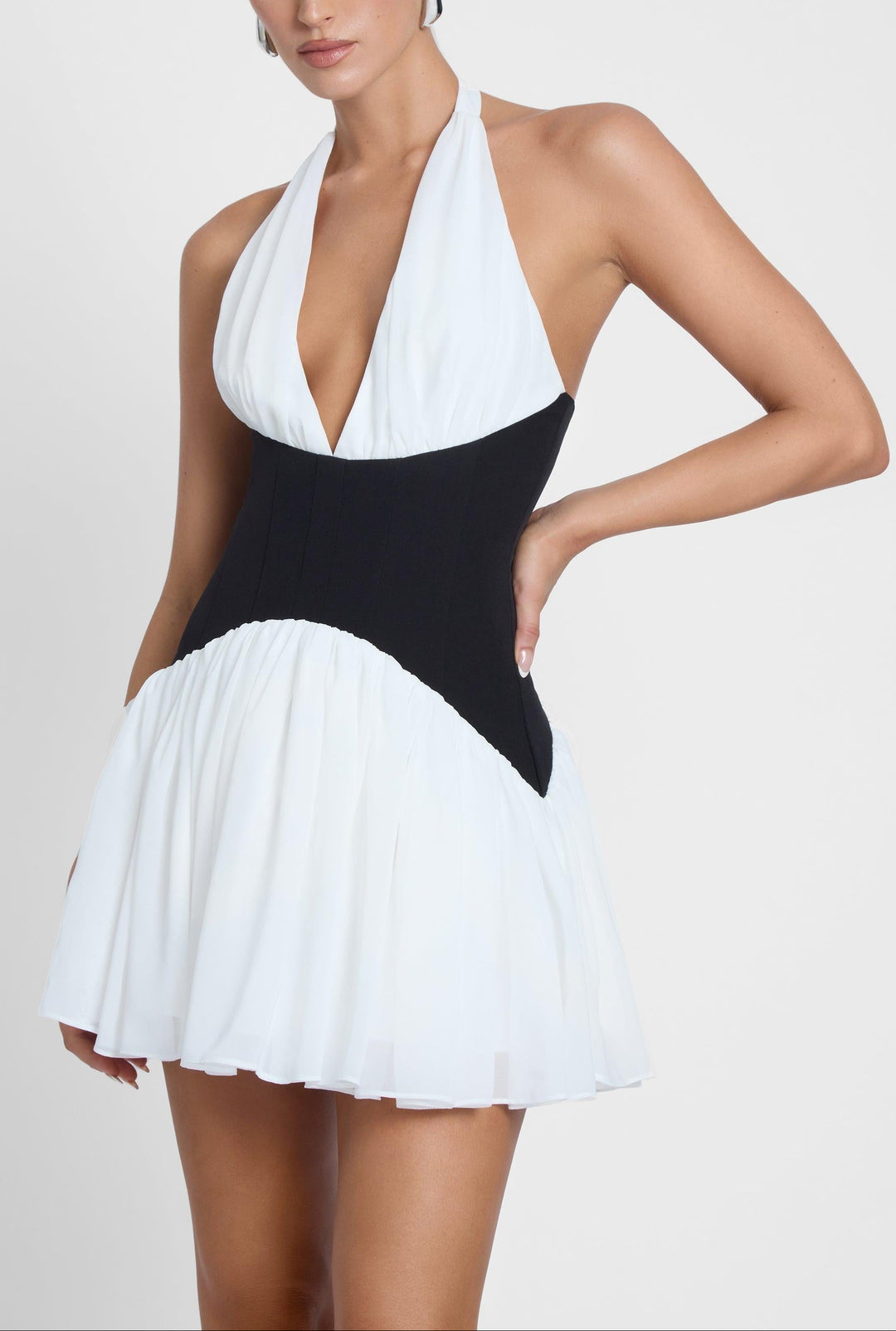 Rhea Contrast Corset Mini Dress