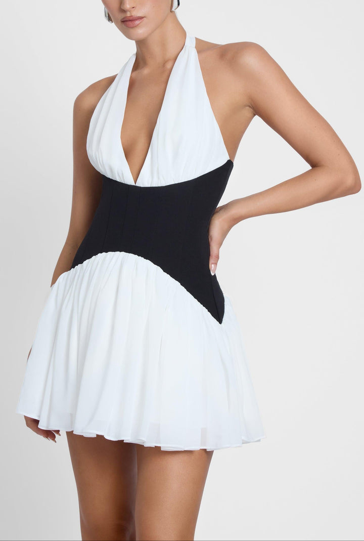Rhea Contrast Corset Mini Dress