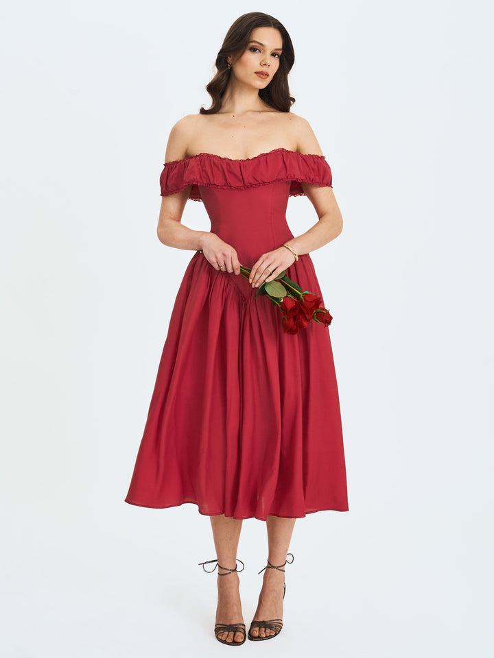Country Darling Midi Flare Dress