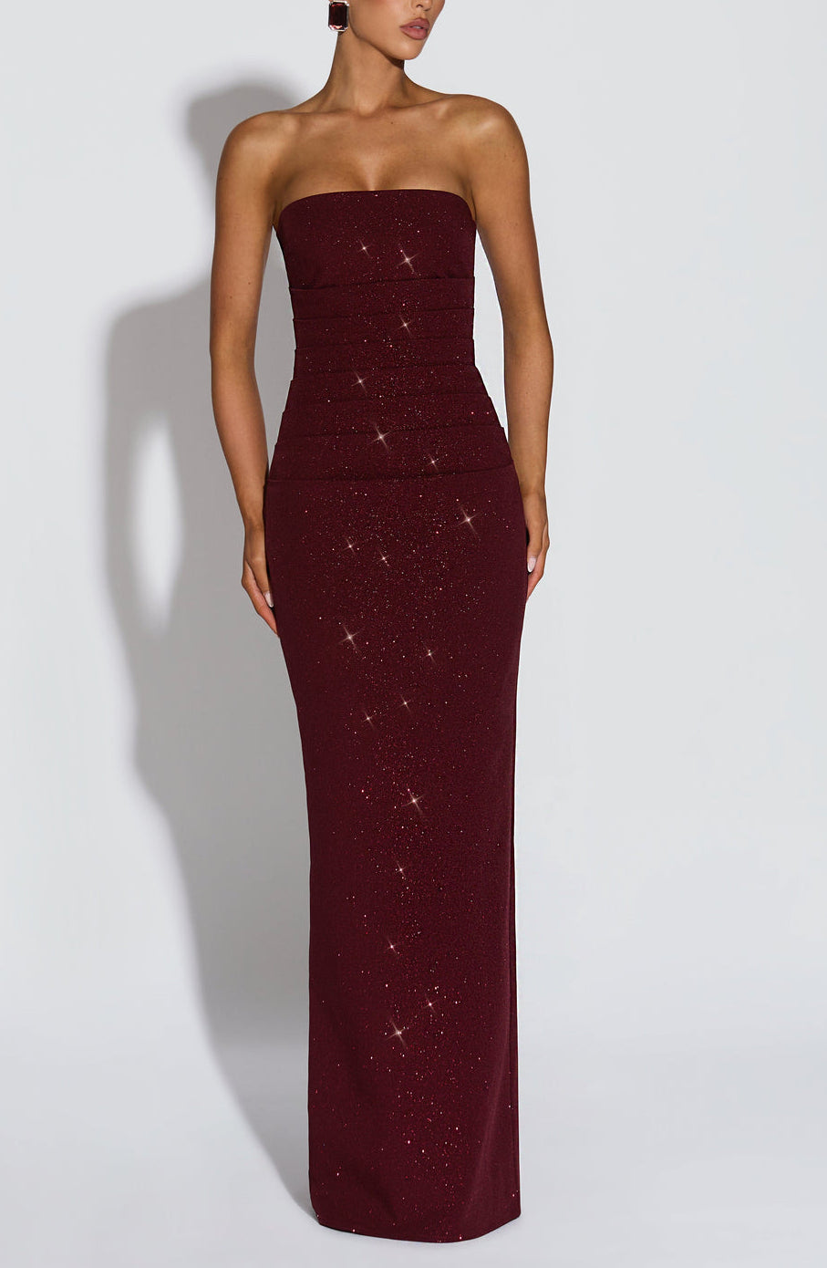Pandora Maxi Dress in Wine