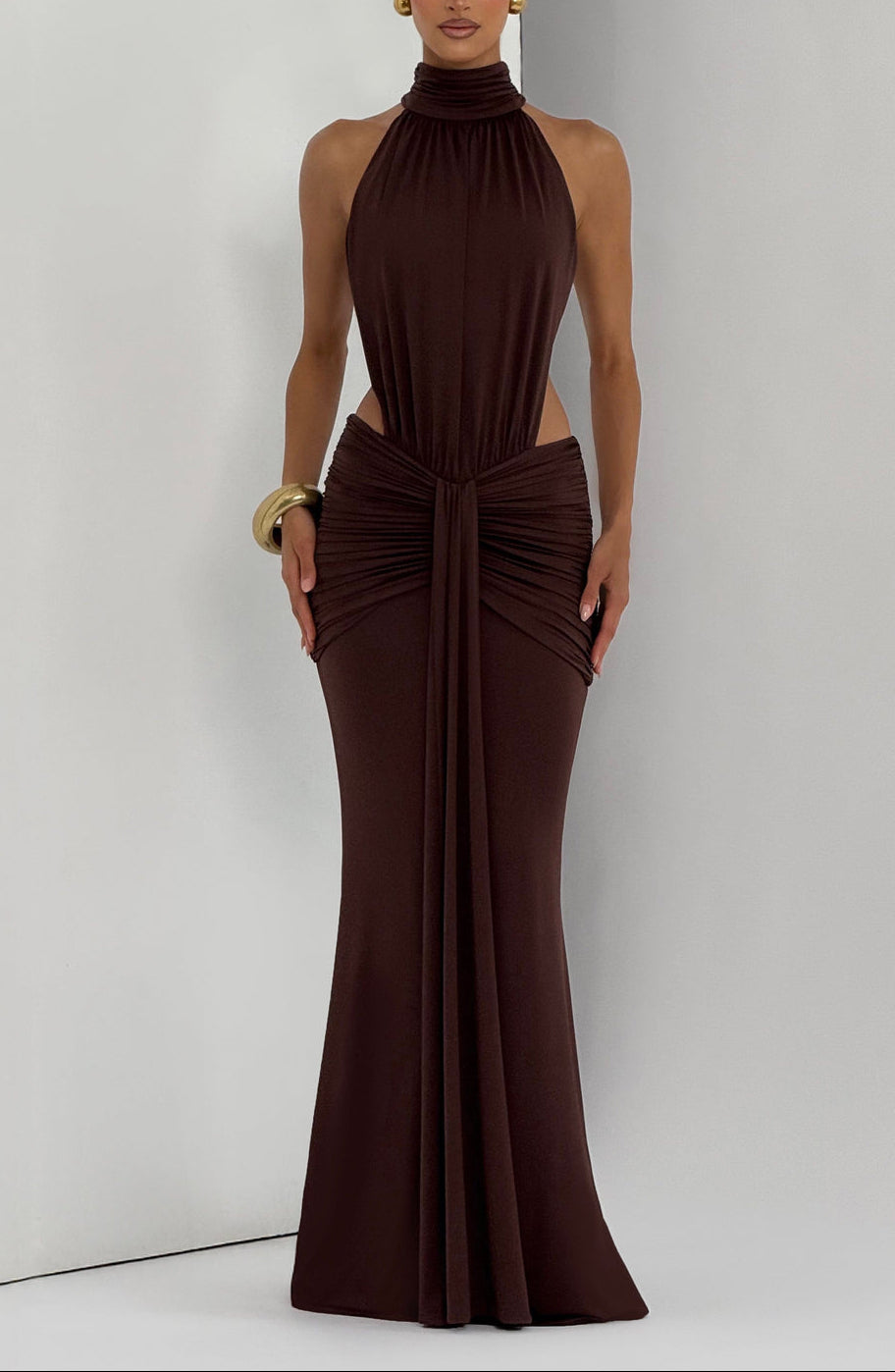 Isabella’s Mocha Muse Elegance Dress in Brown