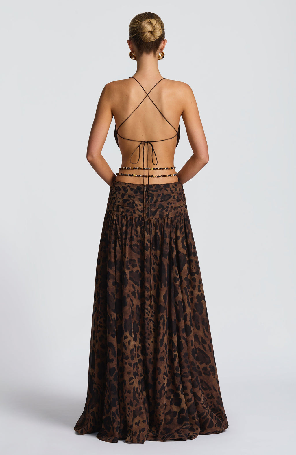 Leona Plunge Slit Gown