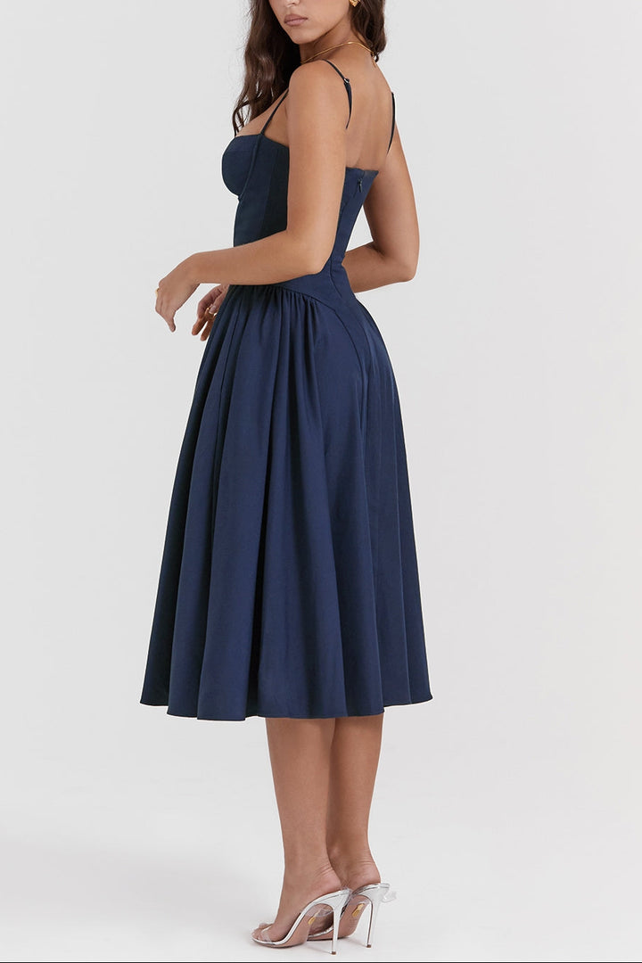 Hannah Midi Dress in Red