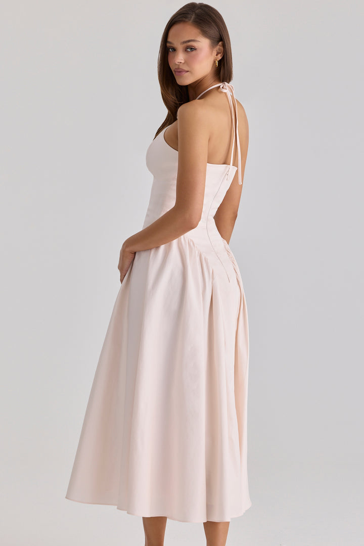 Aurora Keyhole Halter Midi dress