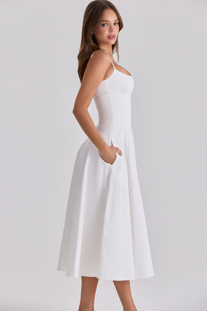 Pearl Bloom Midi Dress