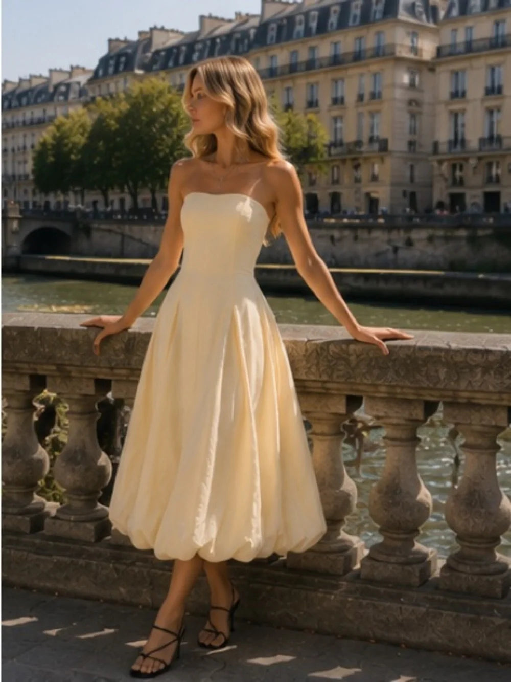 Juliette Bubble Hem Midi Dress