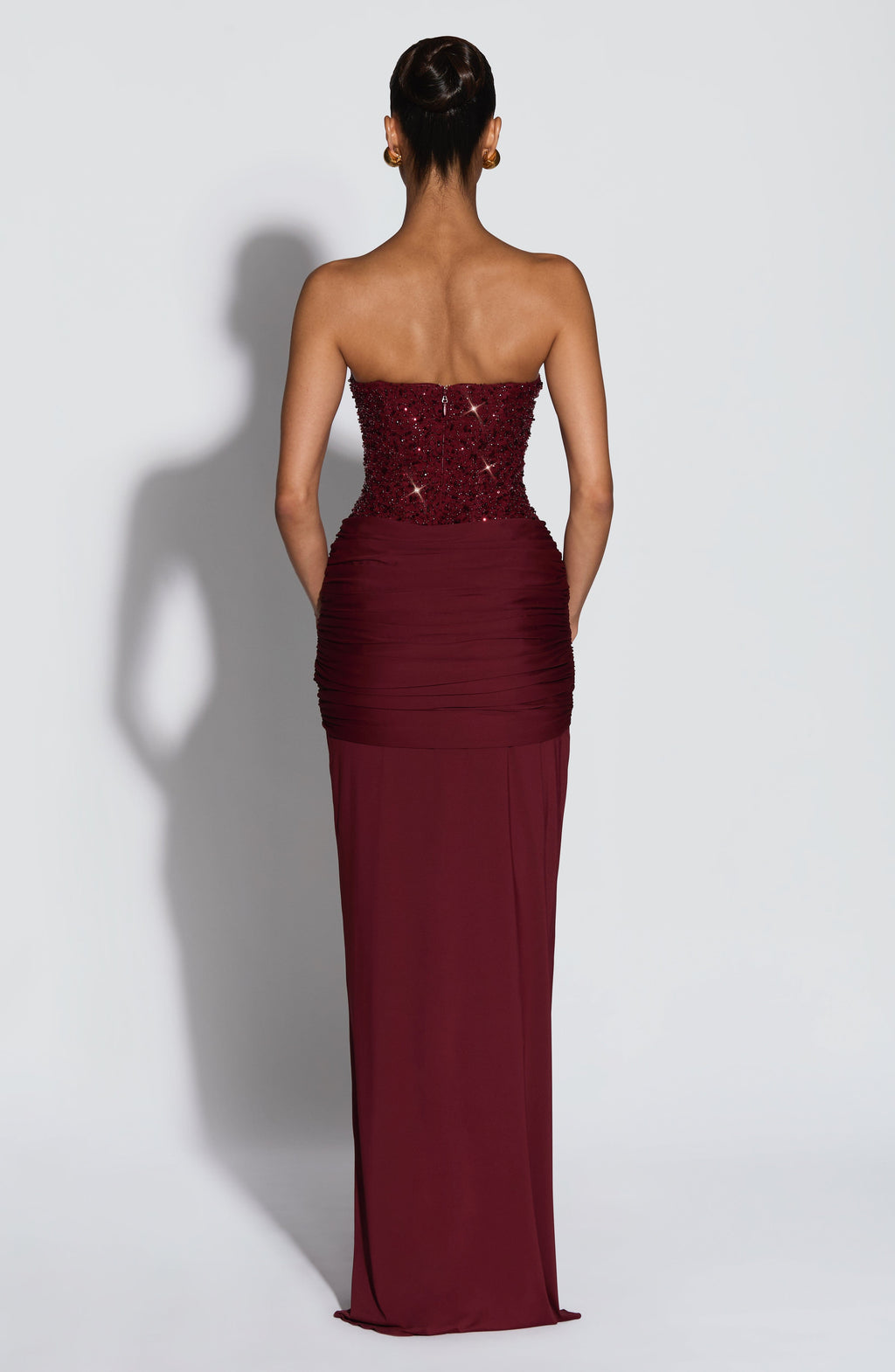 Velvet Flame Strapless Gown