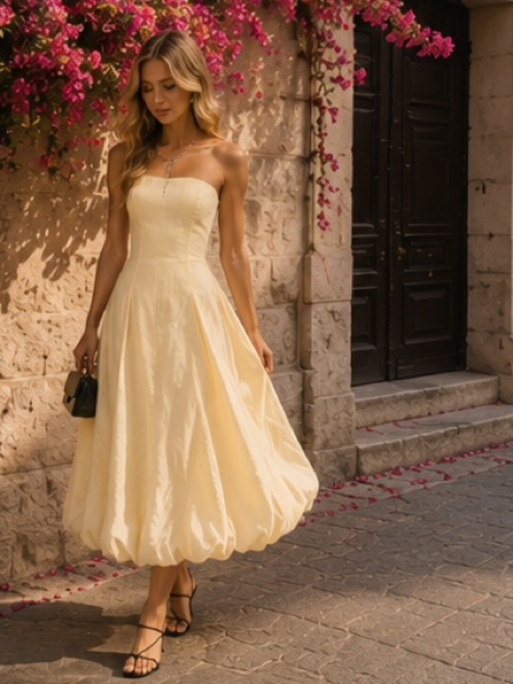 Juliette Bubble Hem Midi Dress