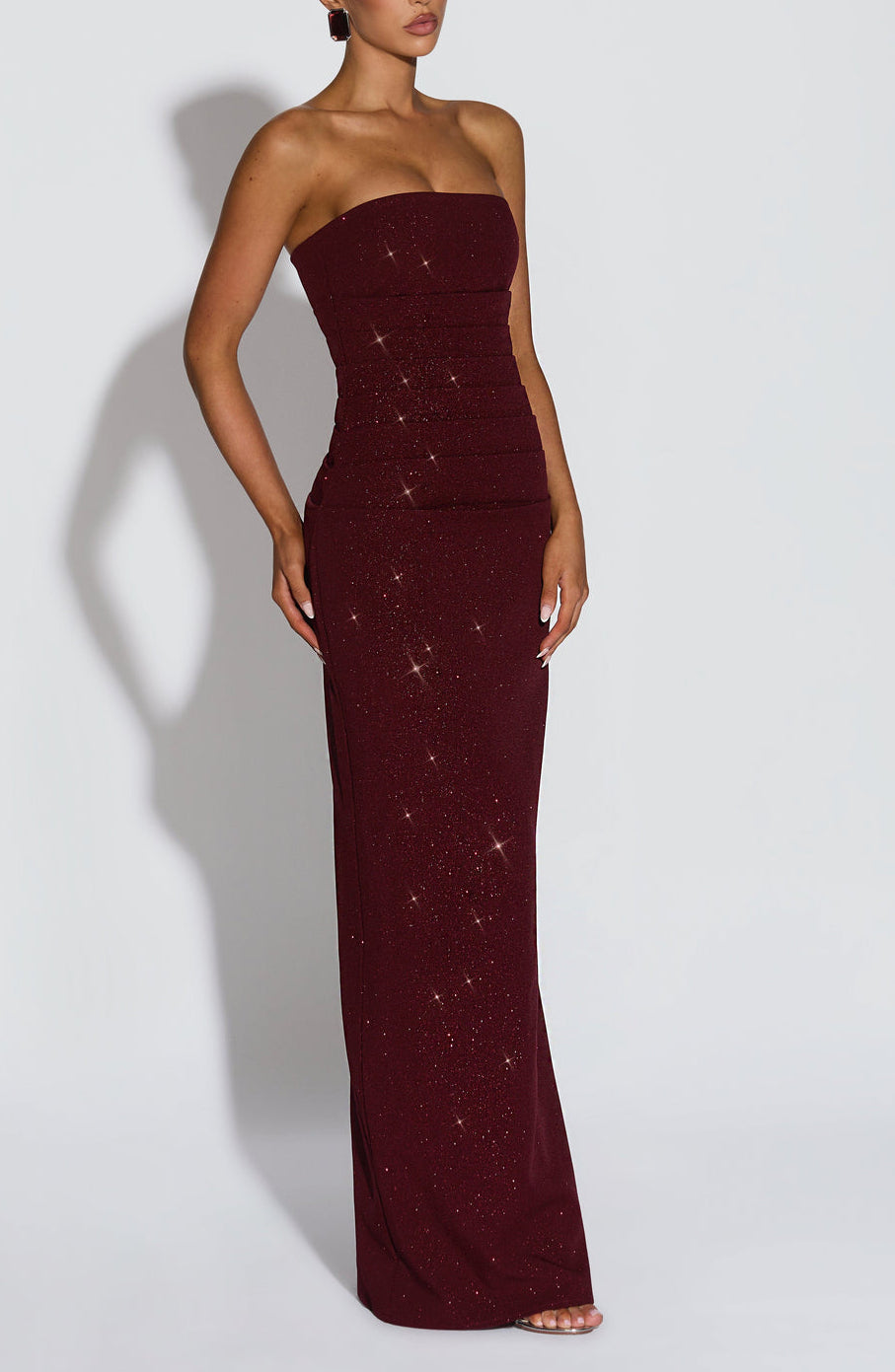 Pandora Maxi Dress in Wine