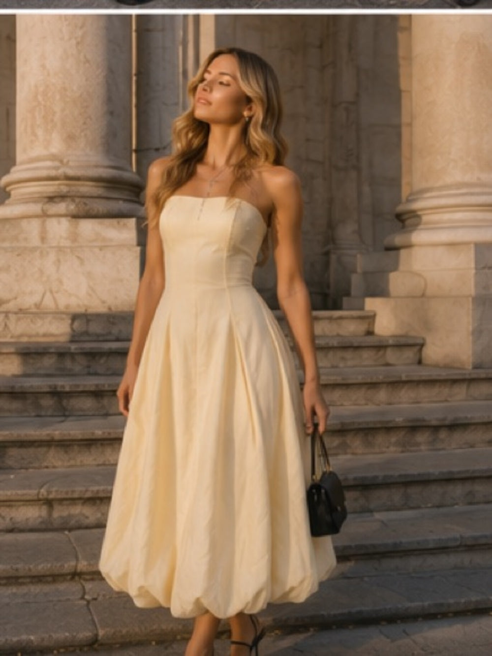 Juliette Bubble Hem Midi Dress