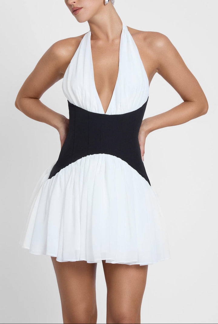 Rhea Contrast Corset Mini Dress