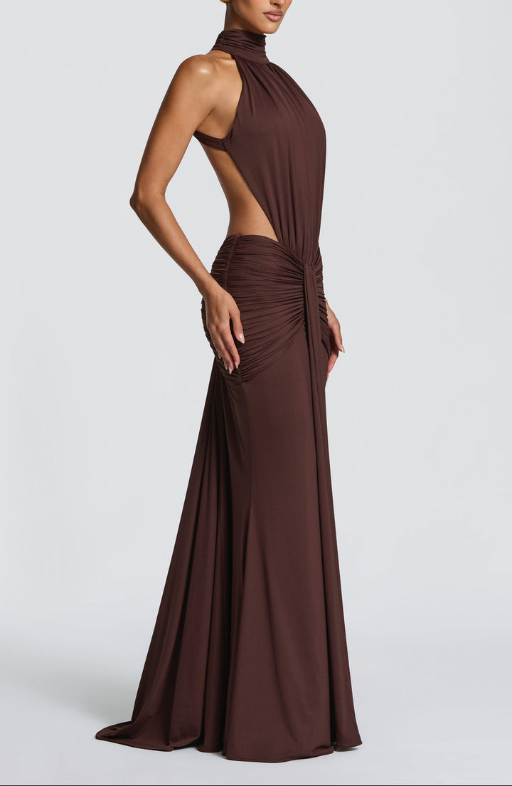 Isabella’s Mocha Muse Elegance Dress in Brown