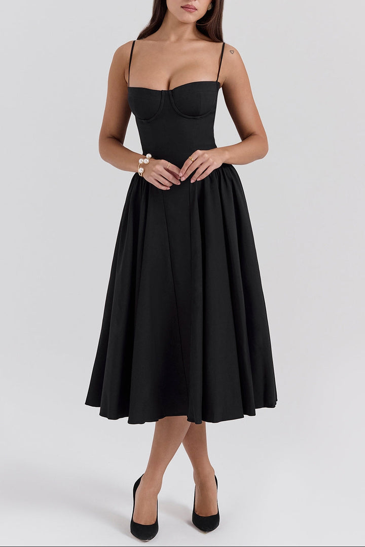 Hannah Midi Dress in Red