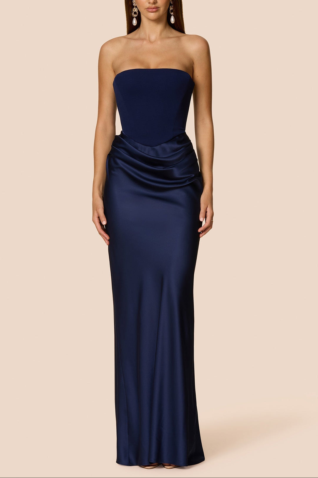 Mary Angela Maxi Gown in NavyBlue