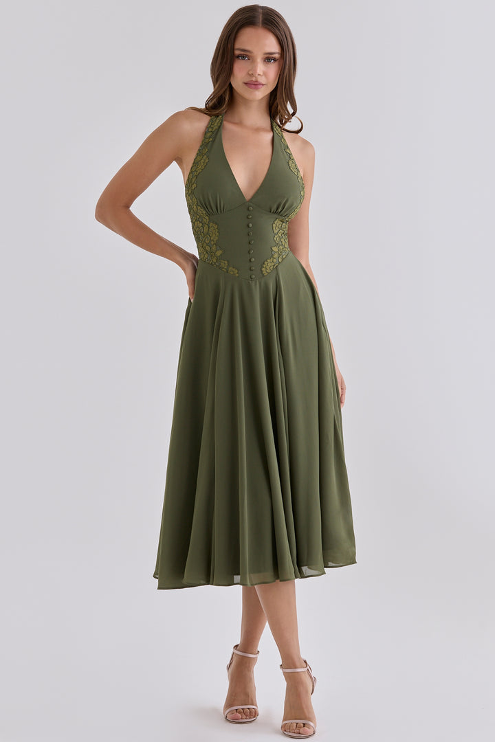 Violetta Lace Midi Dress