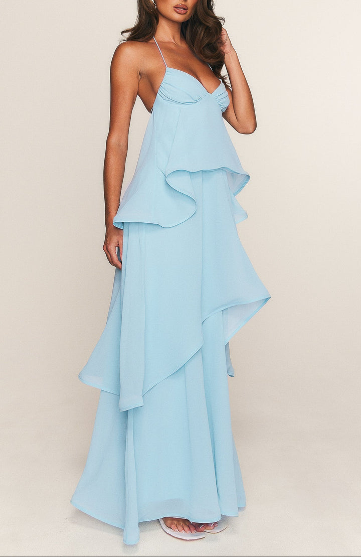 Blue Serenity Layered Maxi dress
